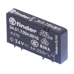 PRZEKAŹNIK 6A 24VDC 34.51.7.024.0010 HF41F-024-ZS(555) FINDER , 1 styk przełączny