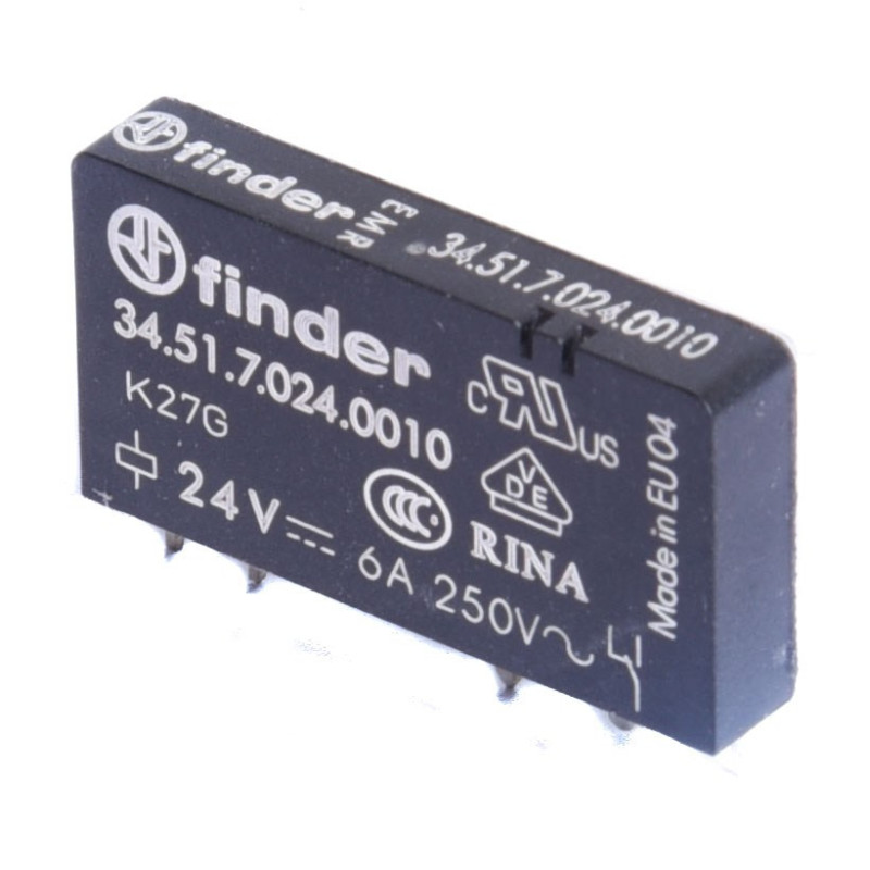 PRZEKAŹNIK 6A 24VDC 34.51.7.024.0010 HF41F-024-ZS(555) FINDER , 1 styk przełączny
