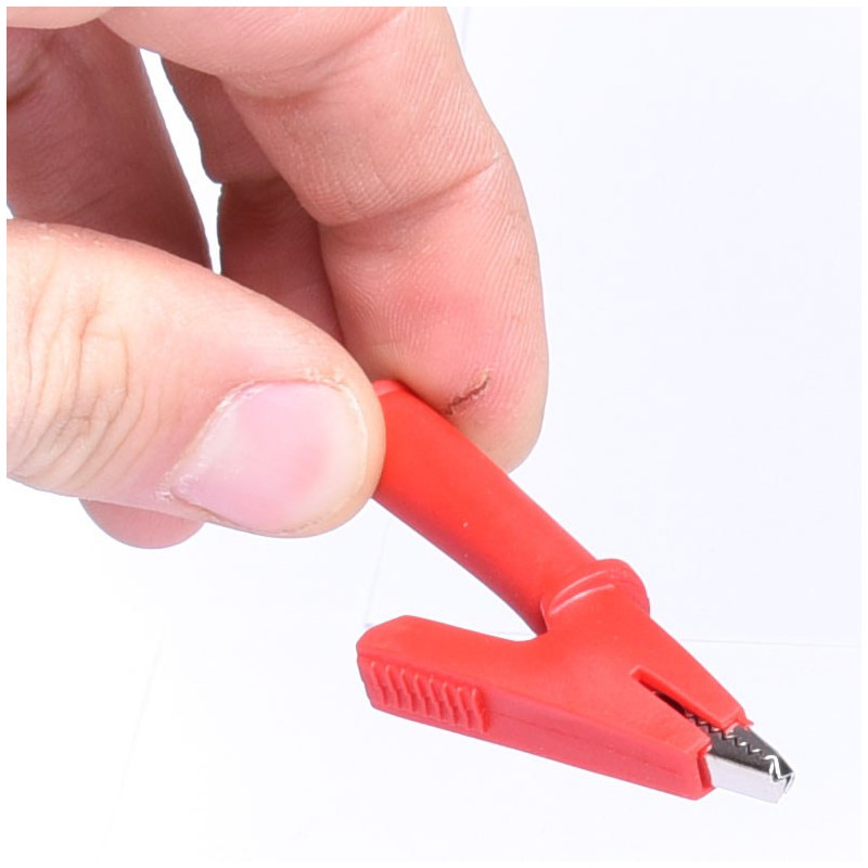 KROKODYLEK IZOLOWANY L-57mm - CZERWONY