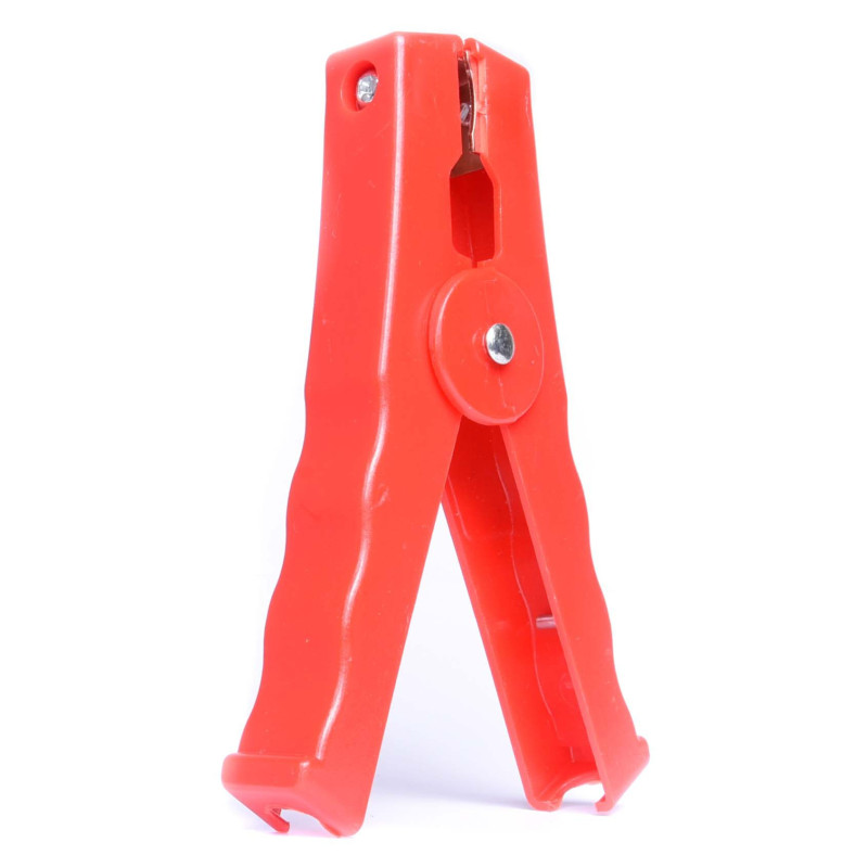 KROKODYLEK DUŻY 100A CZERWONY ZŁĄCZE AKUMULATORA