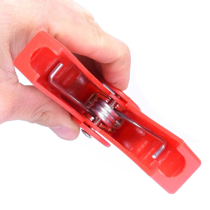 KROKODYLEK DUŻY 100A CZERWONY ZŁĄCZE AKUMULATORA