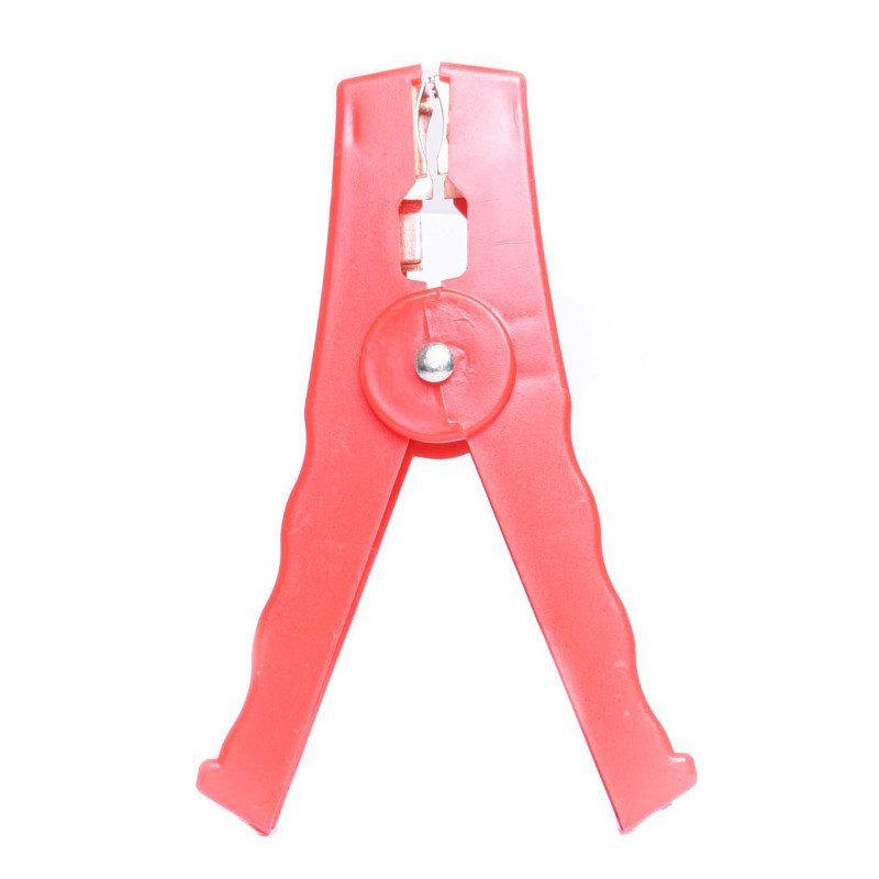 KROKODYLEK DUŻY 100A CZERWONY ZŁĄCZE AKUMULATORA