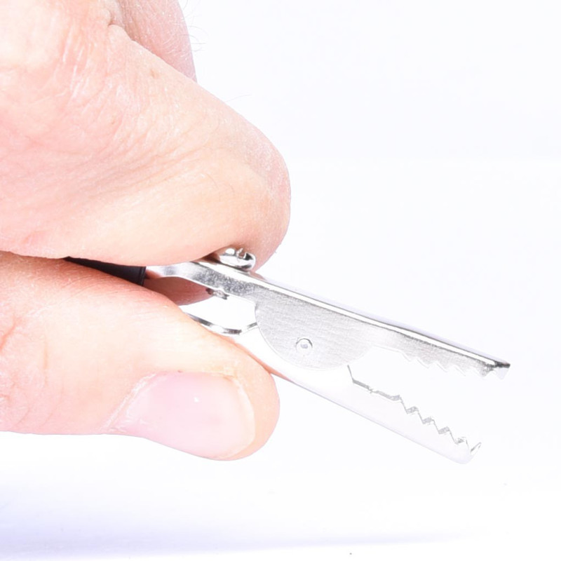 KROKODYLEK NIEIZOLOWANY - GNIAZDO BANANOWE 4mm - CZARNY