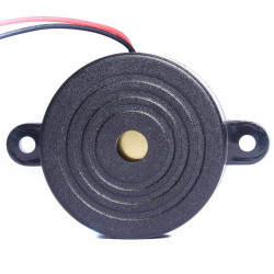 BUZZER 12V Z PRZEWODAMI TON CIĄGŁY