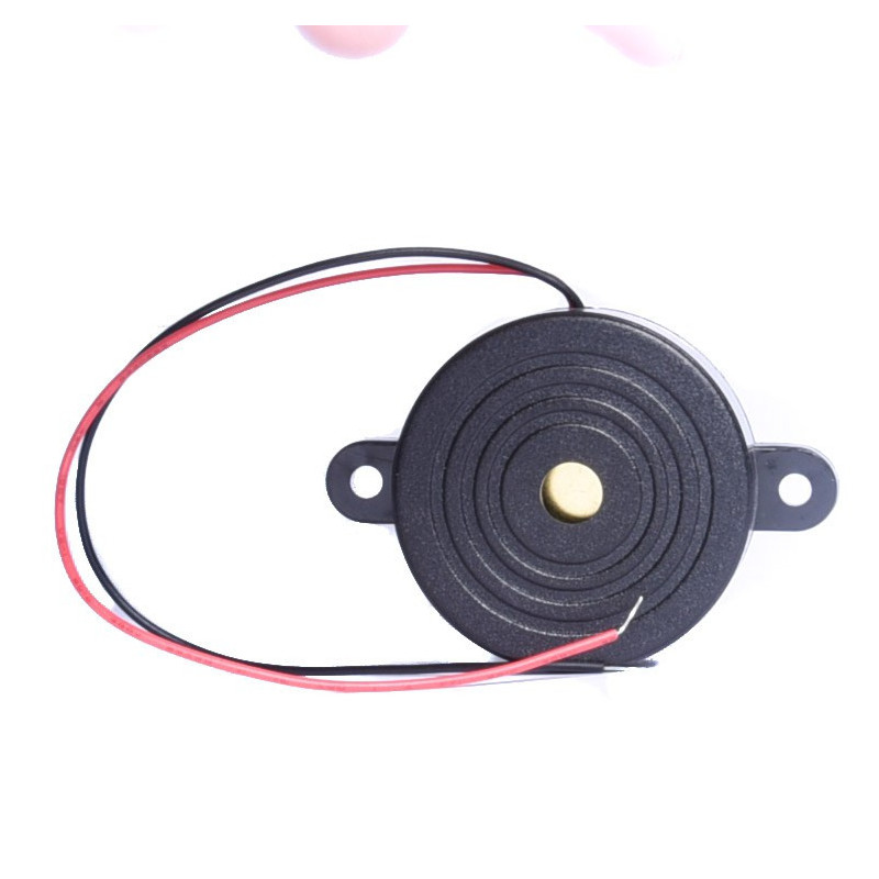 BUZZER 12V Z PRZEWODAMI TON CIĄGŁY