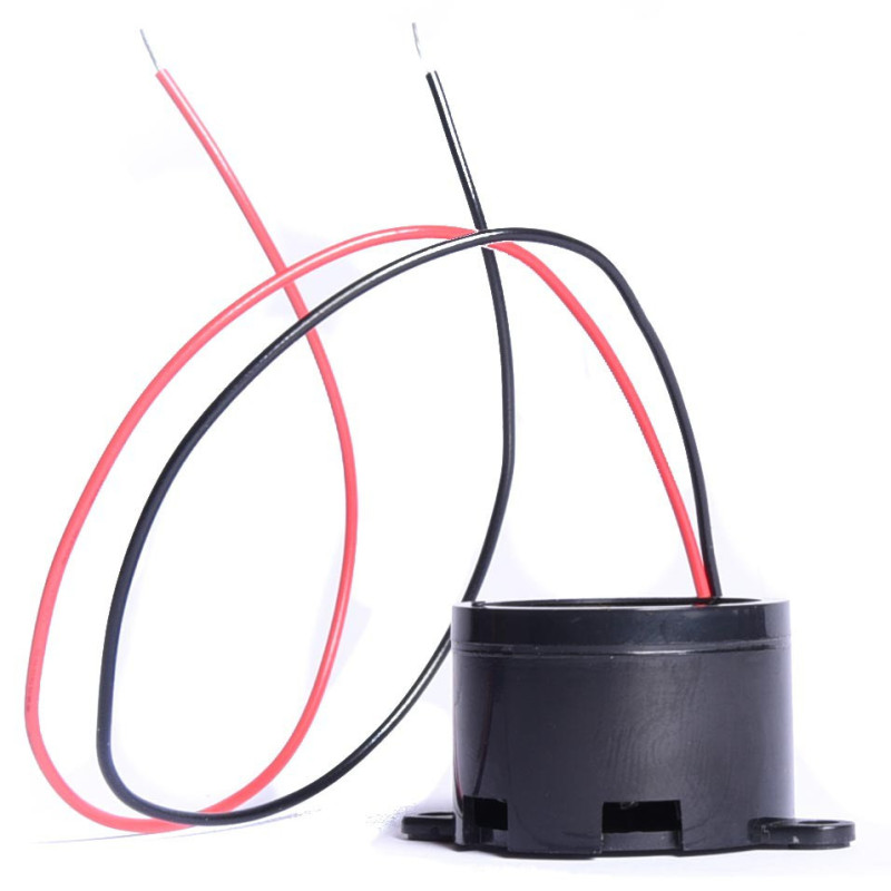 BUZZER 24V (16-27V) 85dB FCE28 2P24L PRZERYWANY CZARNY fi28mm H20mm