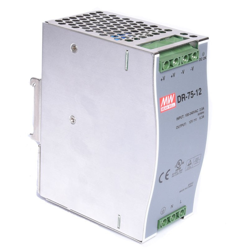 ZASILACZ NA SZYNĘ DIN DR-75-12 12V 6,3A