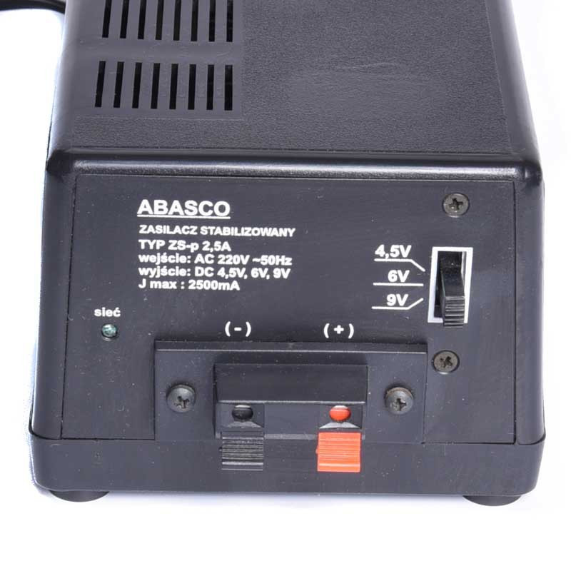 ZASILACZ UNIWERSALNY 4,5/6/9V 2,5A ABASCO