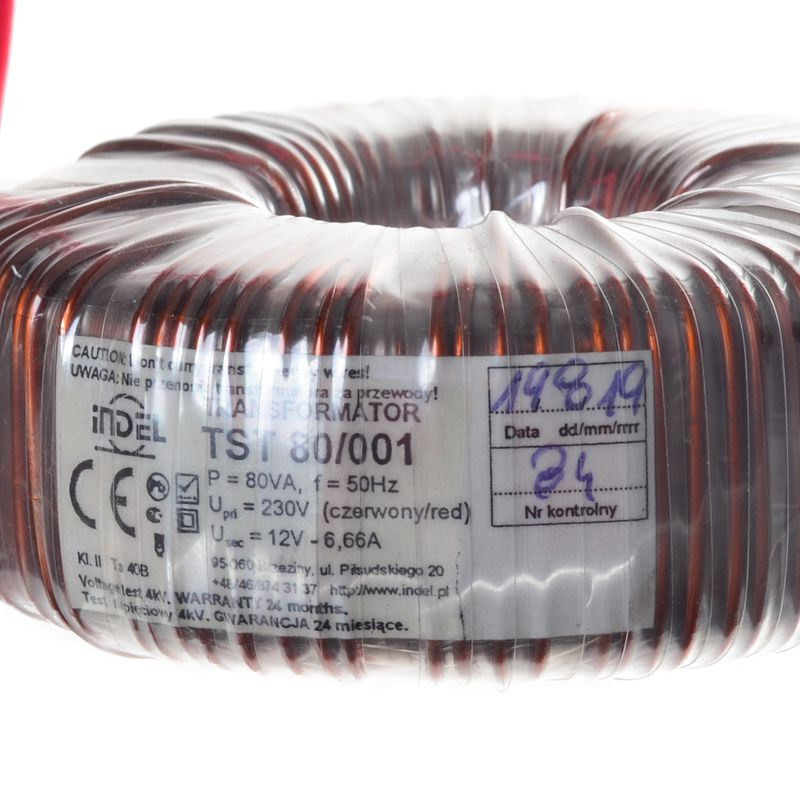 TST 80/001 12V-6,66A TRANSFORMATOR TOROIDALNY