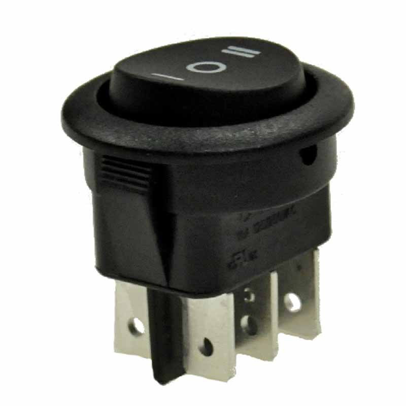 PRZEŁĄCZNIK OKRĄGŁY 10A 250V 2 TORY ON-OFF-ON 6-pin CANAL BISTABILNY