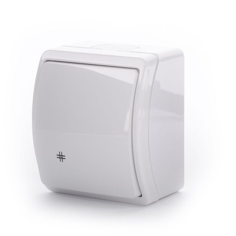 WŁĄCZNIK KRZYŻOWY NATYNKOWY KOALA VW-4 BIAŁY