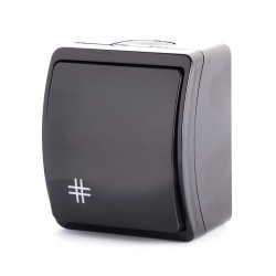 WŁĄCZNIK KRZYŻOWY NATYNKOWY KOALA VW-4 CZARNY