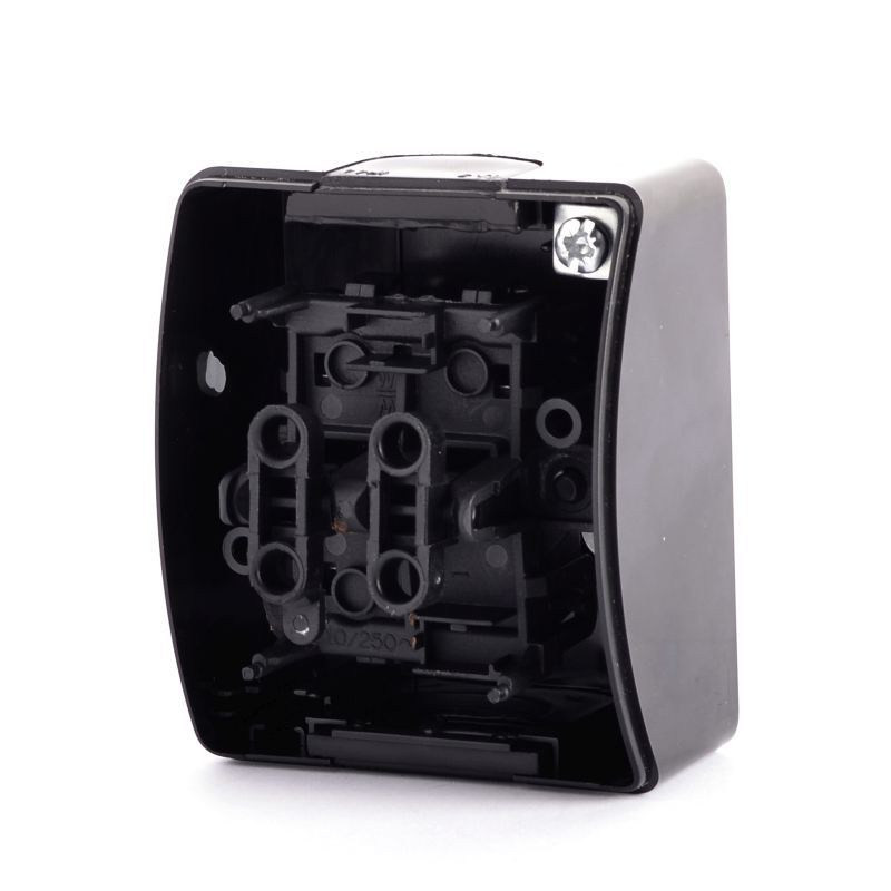 WŁĄCZNIK KRZYŻOWY NATYNKOWY KOALA VW-4 CZARNY