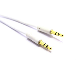 KABEL JACK 3,5mm ST/JACK 3,5mm 1,0m. BIAŁY VITALCO AUX