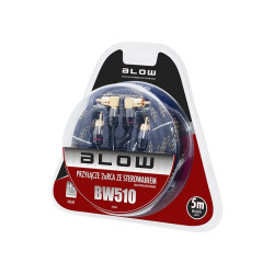 ZESTAW KABLI 2XRCA 6mm 5m KĄT+STER HI-END CAR AUDIO 4434#