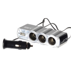 ROZGAŁĘŹNIK ZAPALNICZKI 1/3 Z GNIAZDEM USB