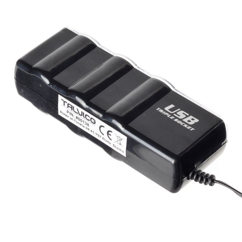 ROZGAŁĘŹNIK ZAPALNICZKI 1/3 Z GNIAZDEM USB