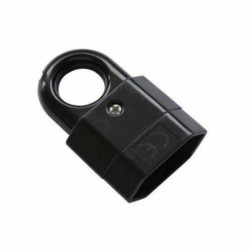 GNIAZDO ZASILAJĄCE 230V Z UCHWYTEM PŁASKIE CZARNE