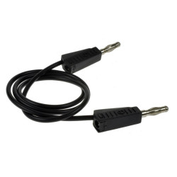 KABEL BANAN 4mm 1m CZARNY POMIAROWY PS1-BK, PPS1-R BANAN-BANAN