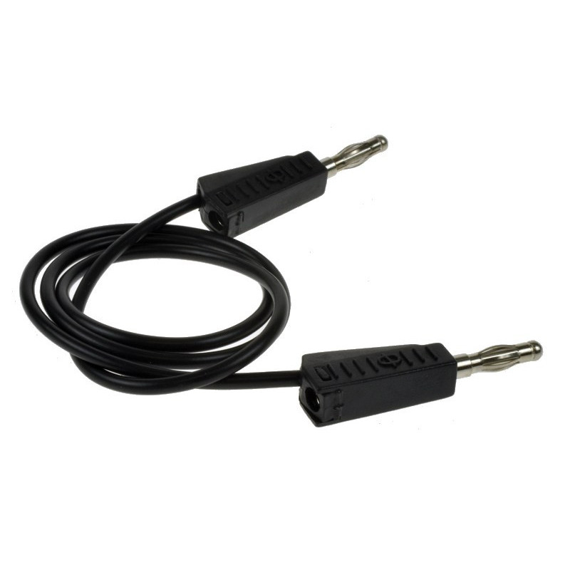 KABEL BANAN 4mm 1m CZARNY POMIAROWY PS1-BK, PPS1-R BANAN-BANAN