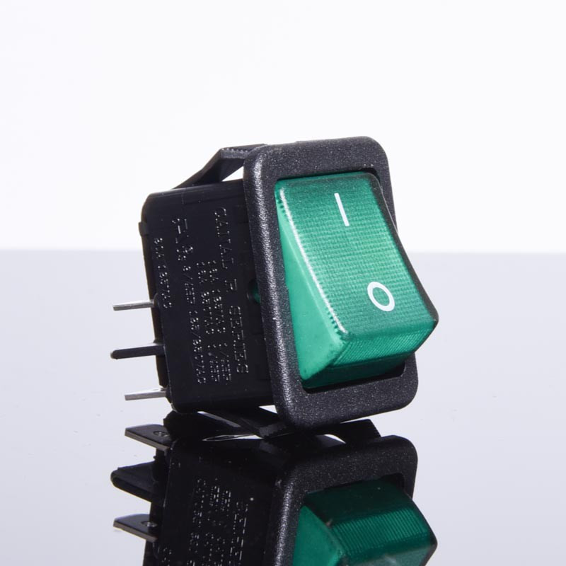 PRZEŁĄCZNIK ON-OFF ZIELONY CANAL 16A 250V BISTABILNY 4-PIN DO LISTWY