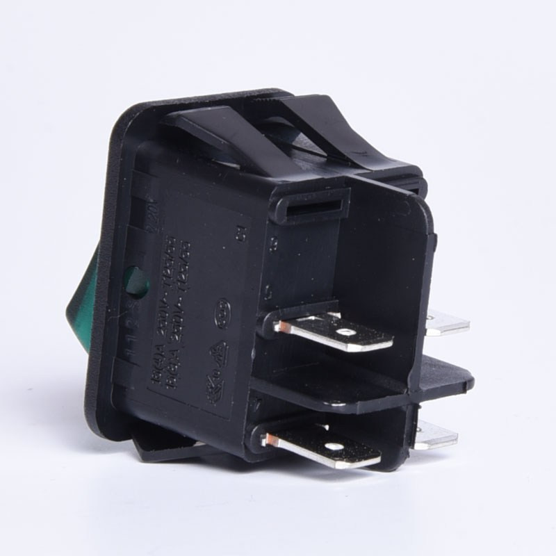 PRZEŁĄCZNIK ON-OFF ZIELONY CANAL 16A 250V BISTABILNY 4-PIN DO LISTWY