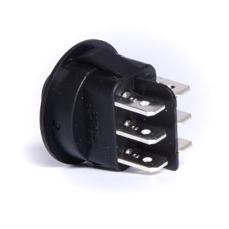 PRZEŁĄCZNIK AC 230V OKRĄGŁY 10A HQ 2 tory 6pin