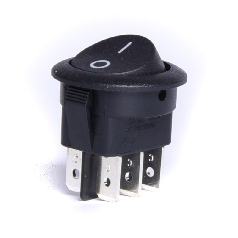 PRZEŁĄCZNIK AC 230V OKRĄGŁY 10A HQ 2 tory 6pin