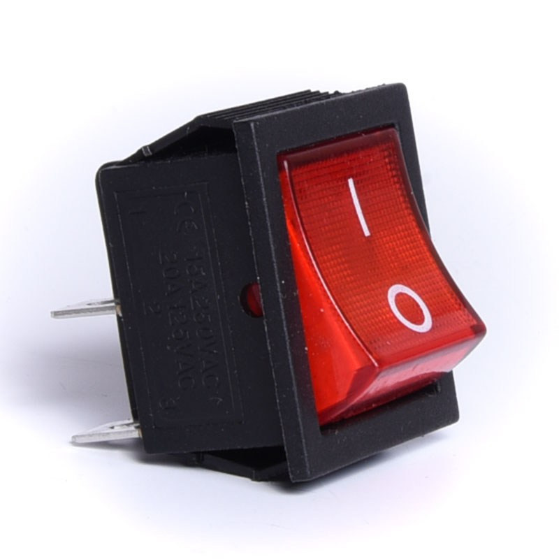 PRZEŁĄCZNIK CHWILOWY ROZWIERNY 15A 250V PODWÓJNY CZERWONY