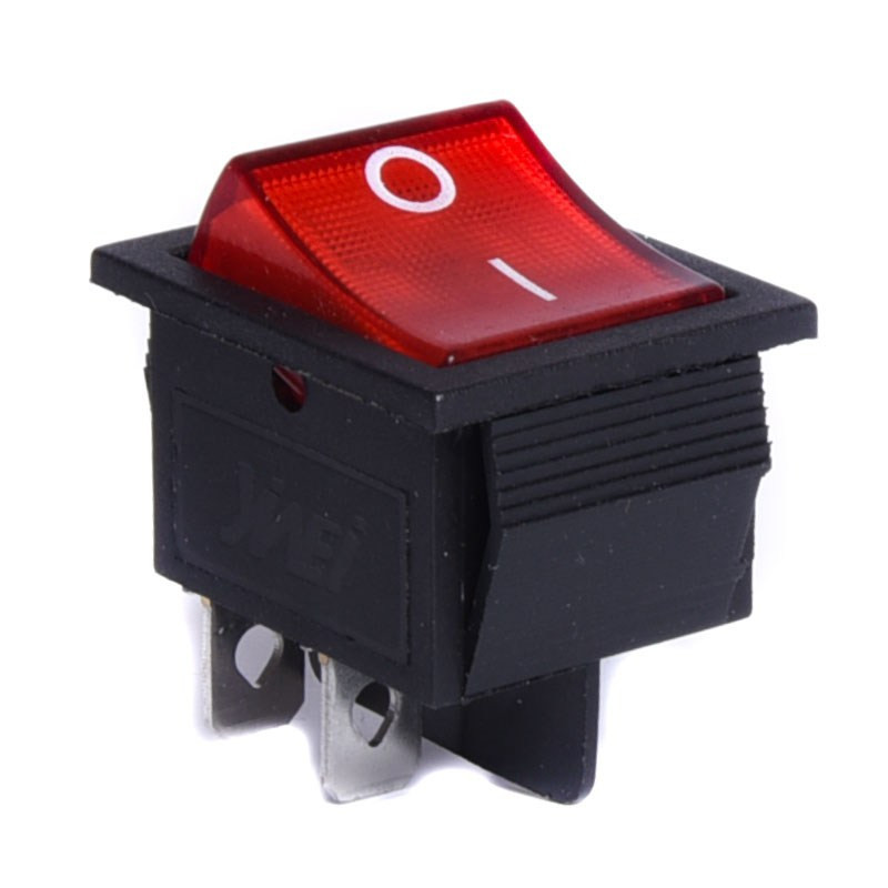 PRZEŁĄCZNIK CHWILOWY ROZWIERNY 15A 250V PODWÓJNY CZERWONY