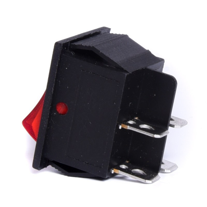 PRZEŁĄCZNIK CHWILOWY ROZWIERNY 15A 250V PODWÓJNY CZERWONY