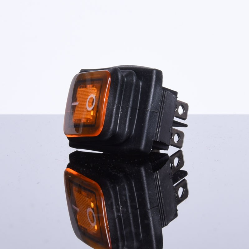 PRZEŁĄCZNIK PODŚWIETLANY DUŻY AC HERMETYCZNY ŻÓŁTY