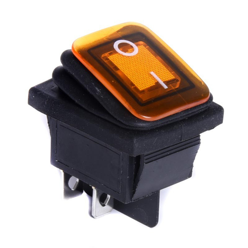 PRZEŁĄCZNIK PODŚWIETLANY DUŻY AC HERMETYCZNY ŻÓŁTY