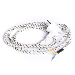 PRZEWÓD ZASILAJĄCY 2m W OPLOCIE 3x0,75mm2