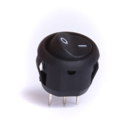 PRZEŁĄCZNIK ON-OFF OKRĄGŁY; 3A 125V 1 TOR; CZARNY; BEZ PODŚWIETLENIA BULGIN SW2738-R5