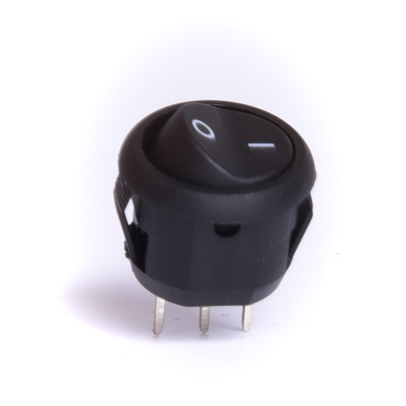 PRZEŁĄCZNIK ON-OFF OKRĄGŁY; 3A 125V 1 TOR; CZARNY; BEZ PODŚWIETLENIA BULGIN SW2738-R5