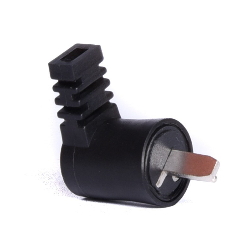 WTYK GŁOŚNIKOWY SKRĘCANY KĄTOWY CZARNY  TYP POLSKI