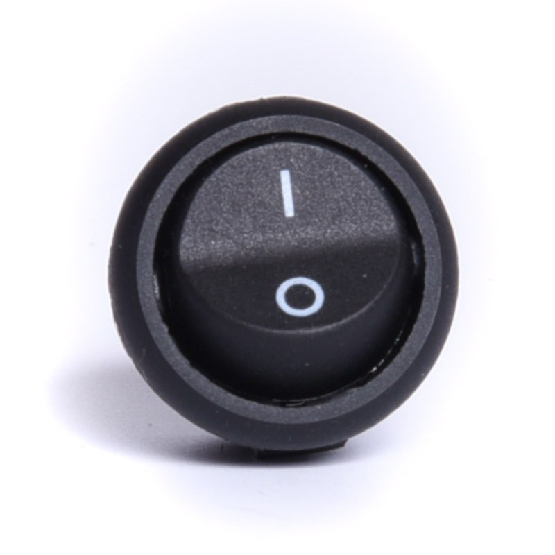 PRZEŁĄCZNIK ON-OFF OKRĄGŁY; 3A 125V 1 TOR; CZARNY; BEZ PODŚWIETLENIA BULGIN SW2738-R5