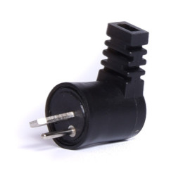 WTYK GŁOŚNIKOWY SKRĘCANY KĄTOWY CZARNY  TYP POLSKI