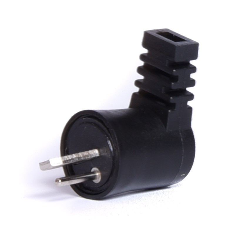 WTYK GŁOŚNIKOWY SKRĘCANY KĄTOWY CZARNY  TYP POLSKI