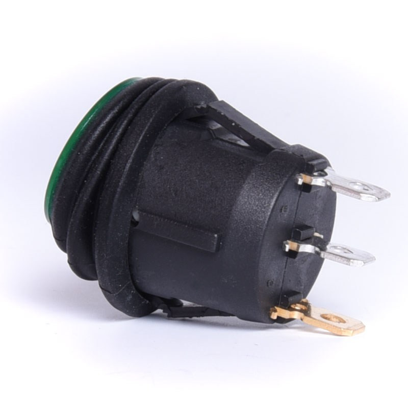 PRZEŁĄCZNIK PODŚWIETLANY OKRĄGŁY AC HERMETYCZNY ZIELONY