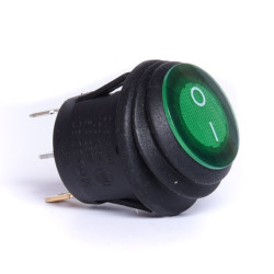 PRZEŁĄCZNIK PODŚWIETLANY OKRĄGŁY AC HERMETYCZNY ZIELONY