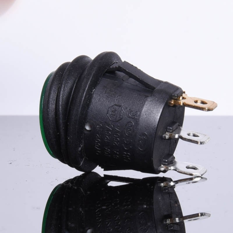 PRZEŁĄCZNIK PODŚWIETLANY OKRĄGŁY AC HERMETYCZNY ZIELONY