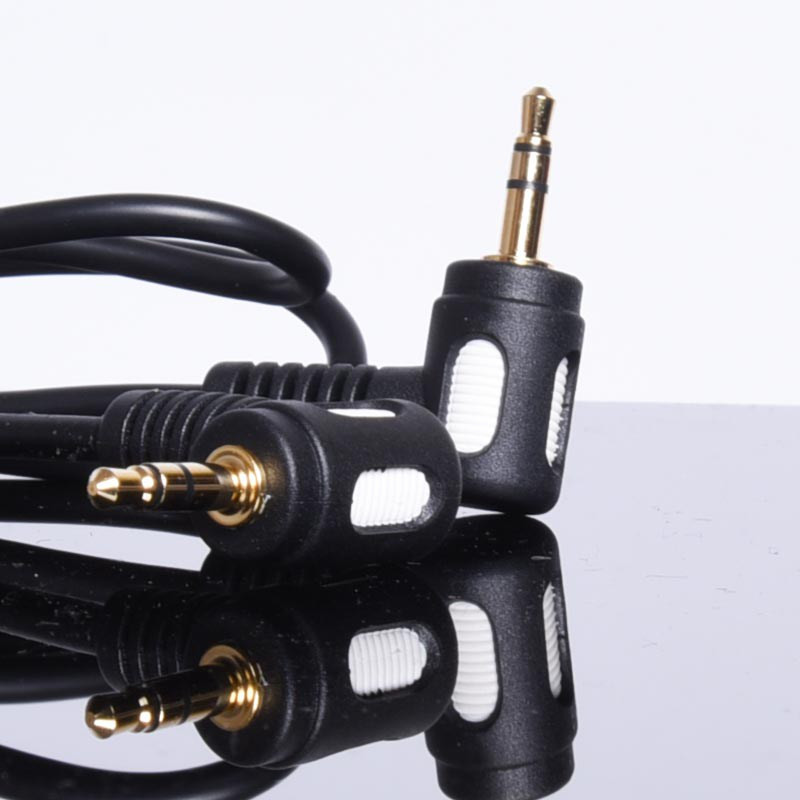 KABEL AV JACK 3,5mm KĄTOWE WTYKI 0,5m