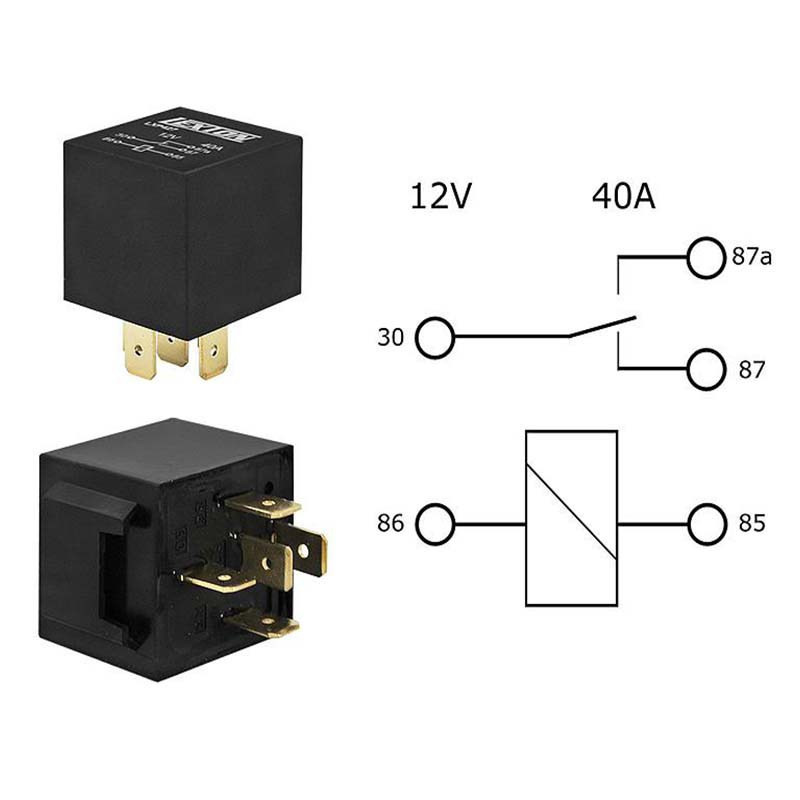 PRZEKAŹNIK SAMOCHODOWY 12VDC 30/40A METAL