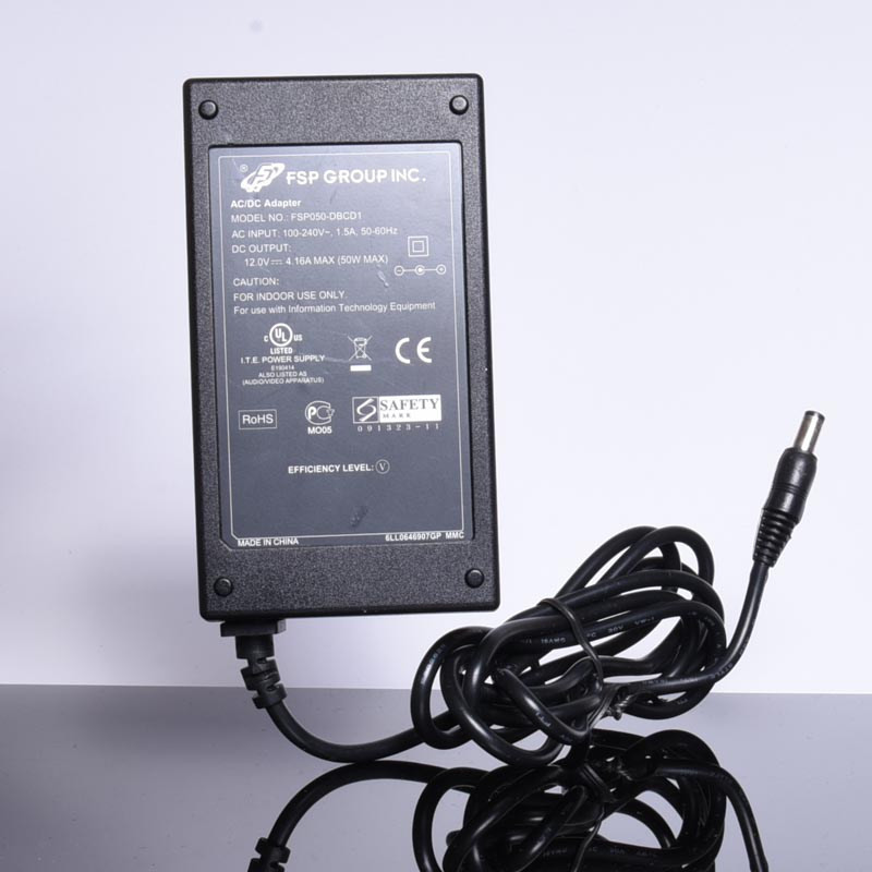 ZASILACZ 12V 4,16A 50W 2,1/5,5mm FSP Z KABLEM AC ÓSEMKA