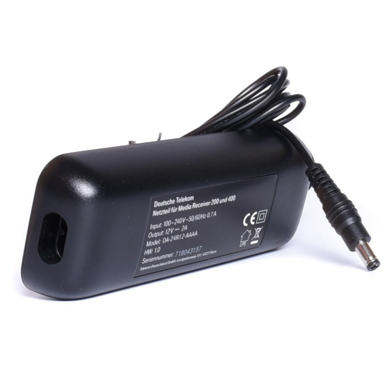 ZASILACZ 12V 2A 24W 2,5/5,5mm DEUTSCHE TELEKOM Z KABLEM AC ÓSEMKA DESKTOP CZARNY