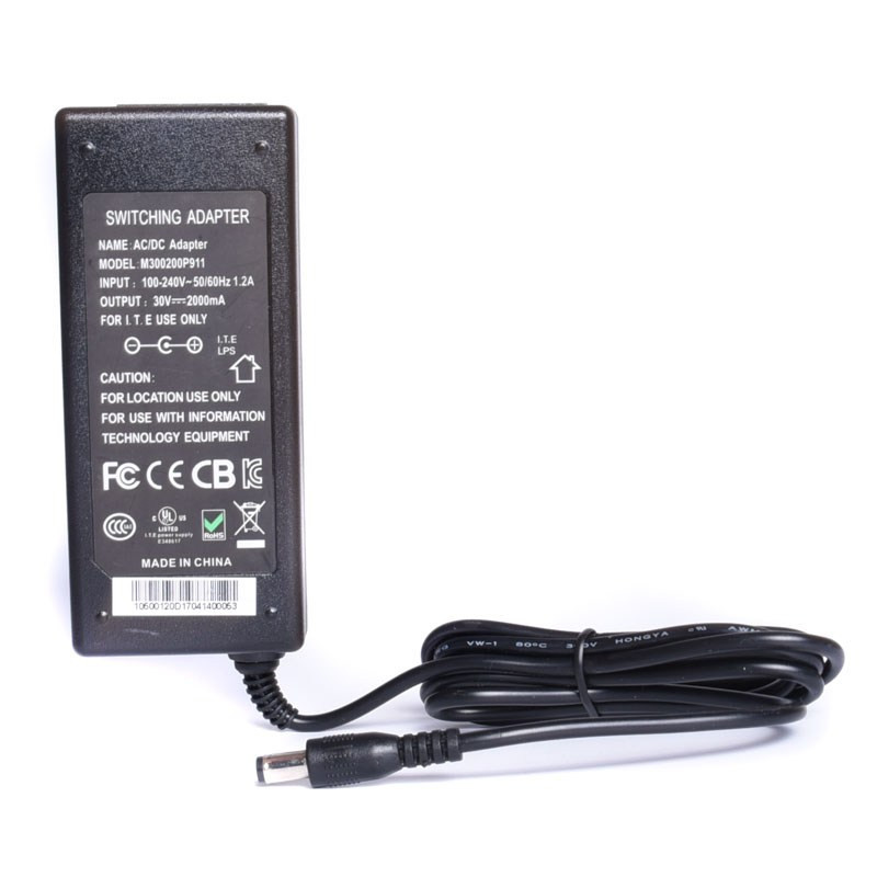 ZASILACZ ITE 30V 2A 60W 2,5/5,5mm Z KABLEM AC TYP IEC