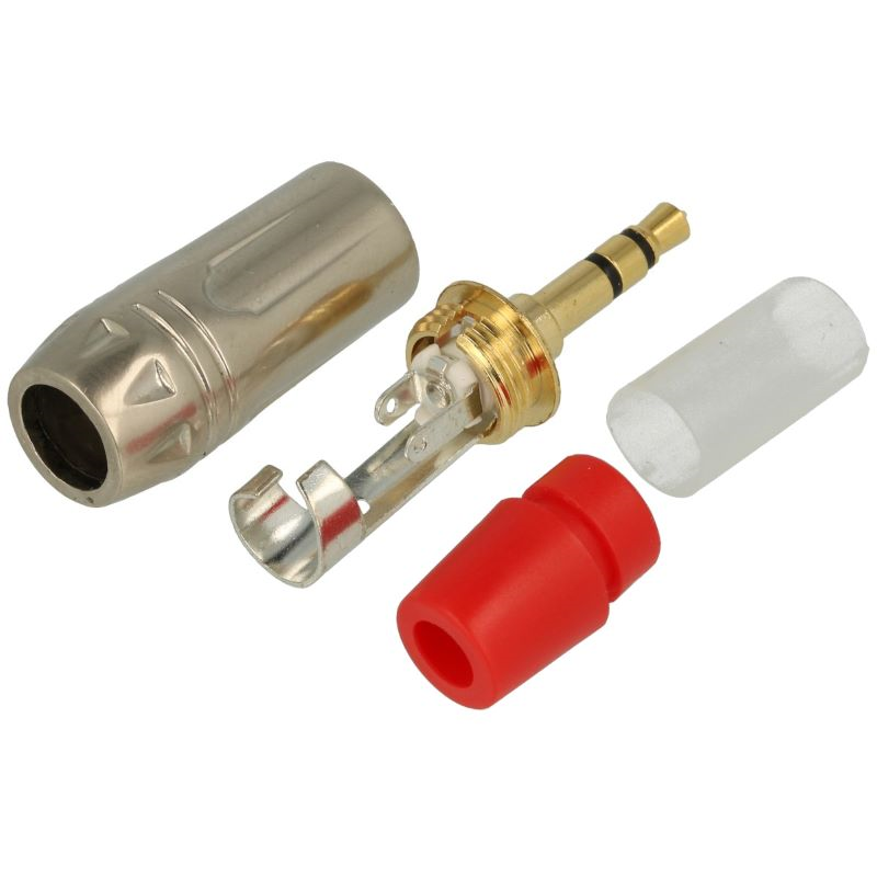 WTYK JACK 3,5mm STEREO HQ CZERWONY