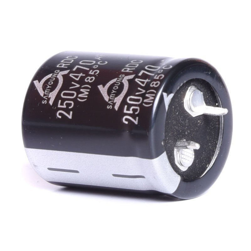 KEL 470uF/250V 25,4x30mm 85°C SamYoung SNAP-IN KONDENSATOR ELEKTROLITYCZNY